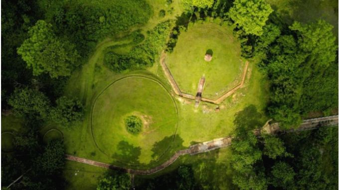 aerial view of Charaideo Heritage Site