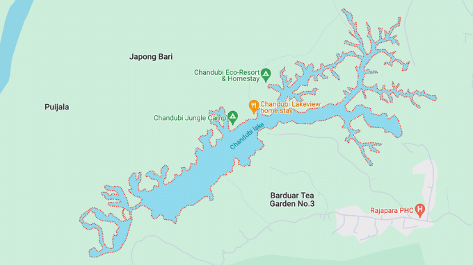 map of chandubi lake