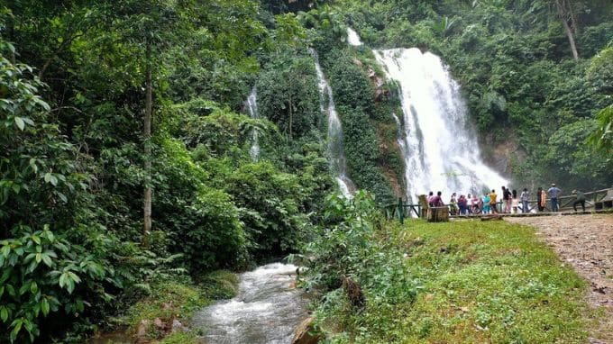 Kangthi Langso Waterfall in Siloni of Karbi Anglong is top tourist places of Karbi Anglong