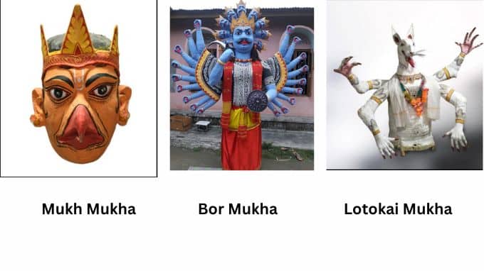 Types of masks in majuli - Mukha Silpa