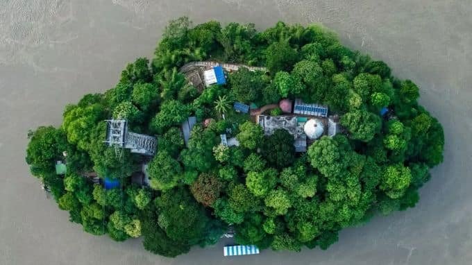 top view umananda temples of Guwahati